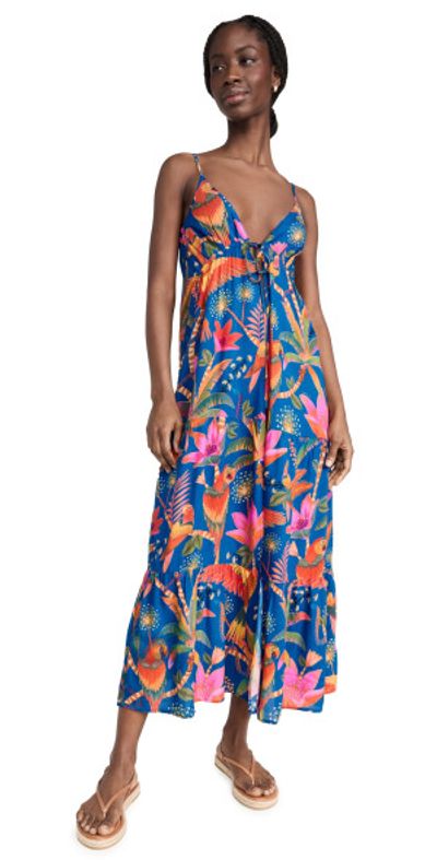 FARM Rio Macaw Party Cover Up Macaw Party Blue - Size Small