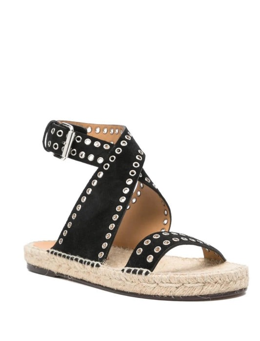 Isabel Marant Illya Eyelet-Detailing Suede Espadrilles - Size 37