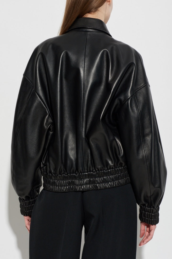 Jil Sander Black Leather Jacket (Brand New) - Size 36