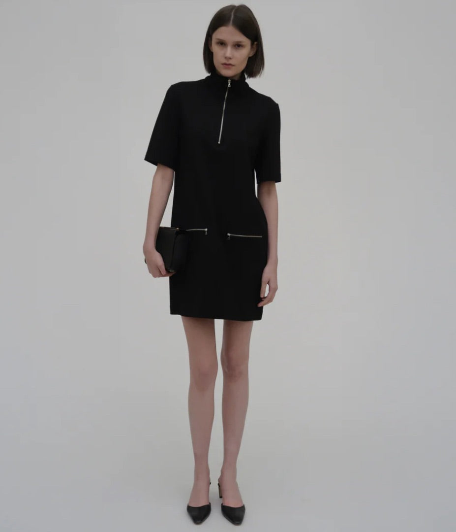Rosetta Getty Zip-Up Shift Dress - Size Small
