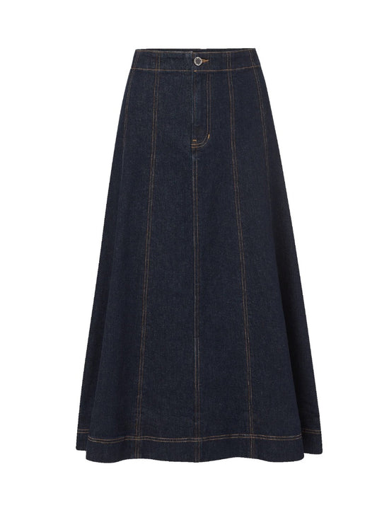 Veronica Beard Jeans Alix Denim Midi Skirt - Size 2