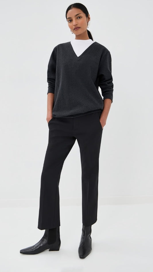 Tibi Compact Tech Knit Cropped Bootcut Pants in Black BNWT - Size 4