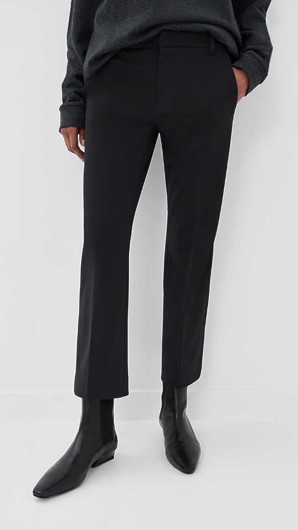 Tibi Compact Tech Knit Cropped Bootcut Pants in Black BNWT - Size 2