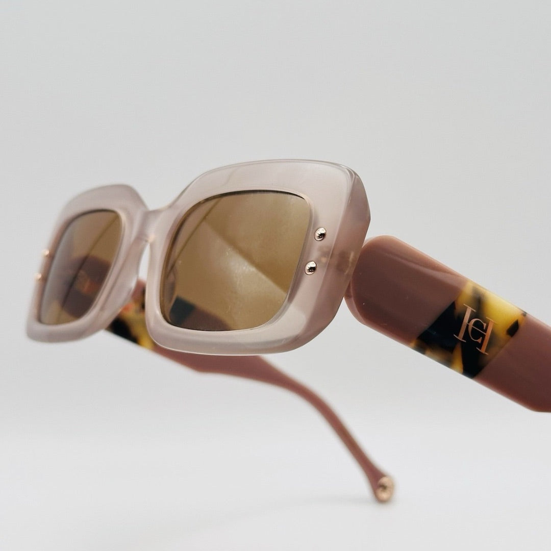 Carolina Herrara Havana Geometric Sunglasses