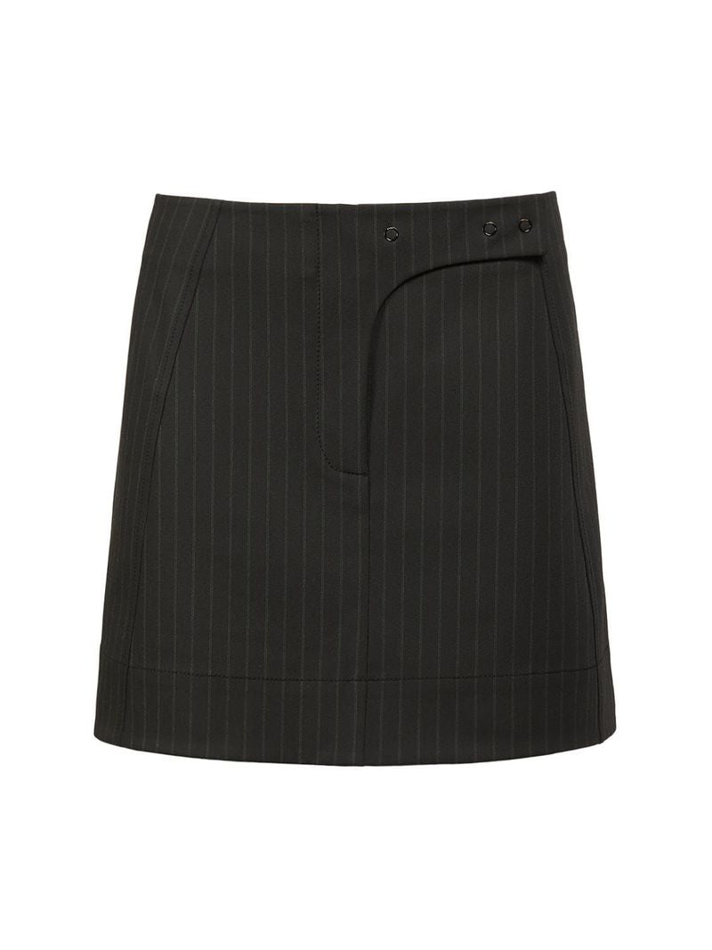 Ganni Stretch Viscose Pinstripe Mini Skirt - Size 38