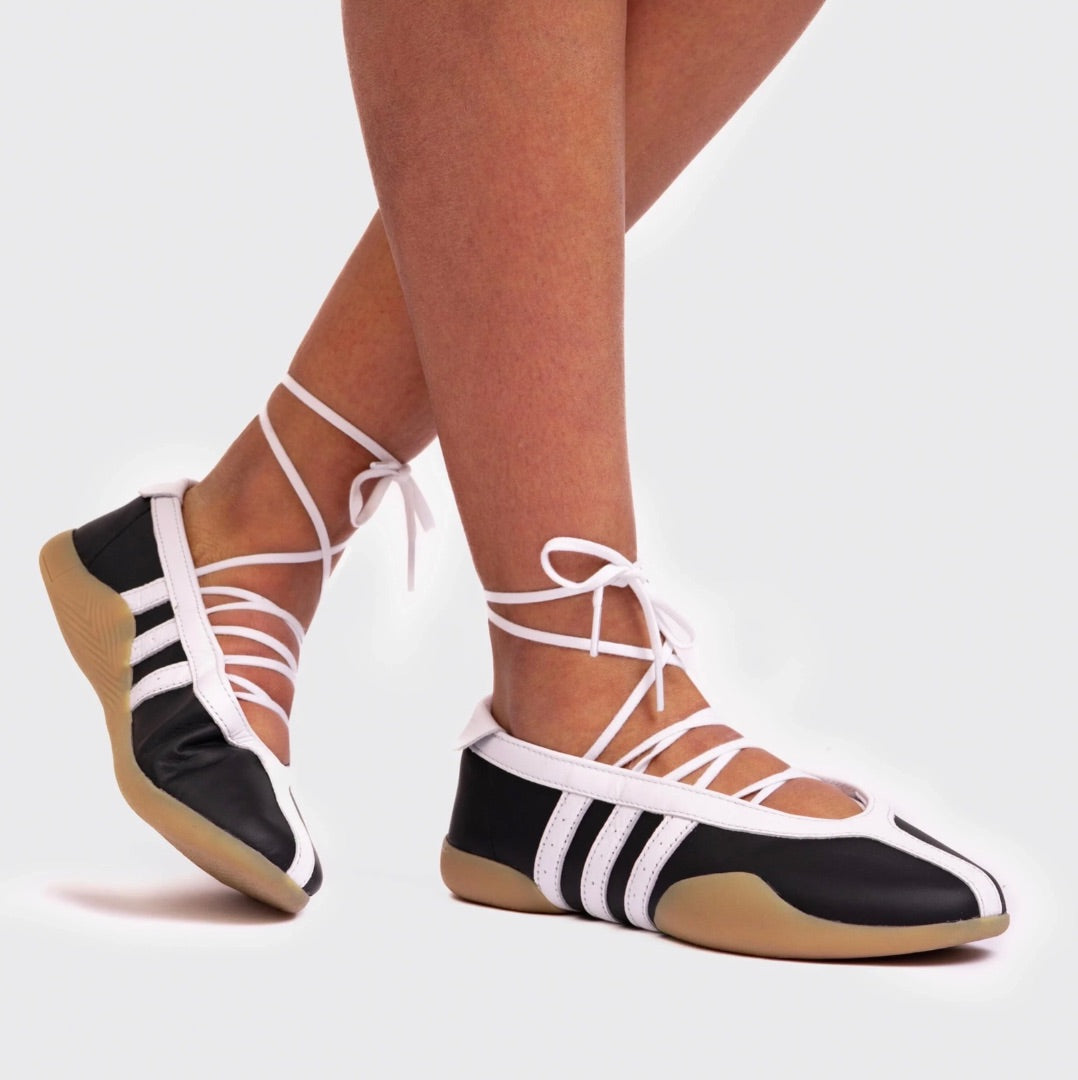 Adidas Taekwondo Mei Ballet "Core Black/Cloud White/Gum" Sneakers - Size 7