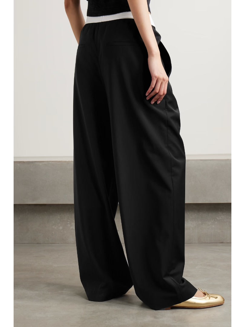 TIBI Merit pleated recycled wide leg pant NWT XS