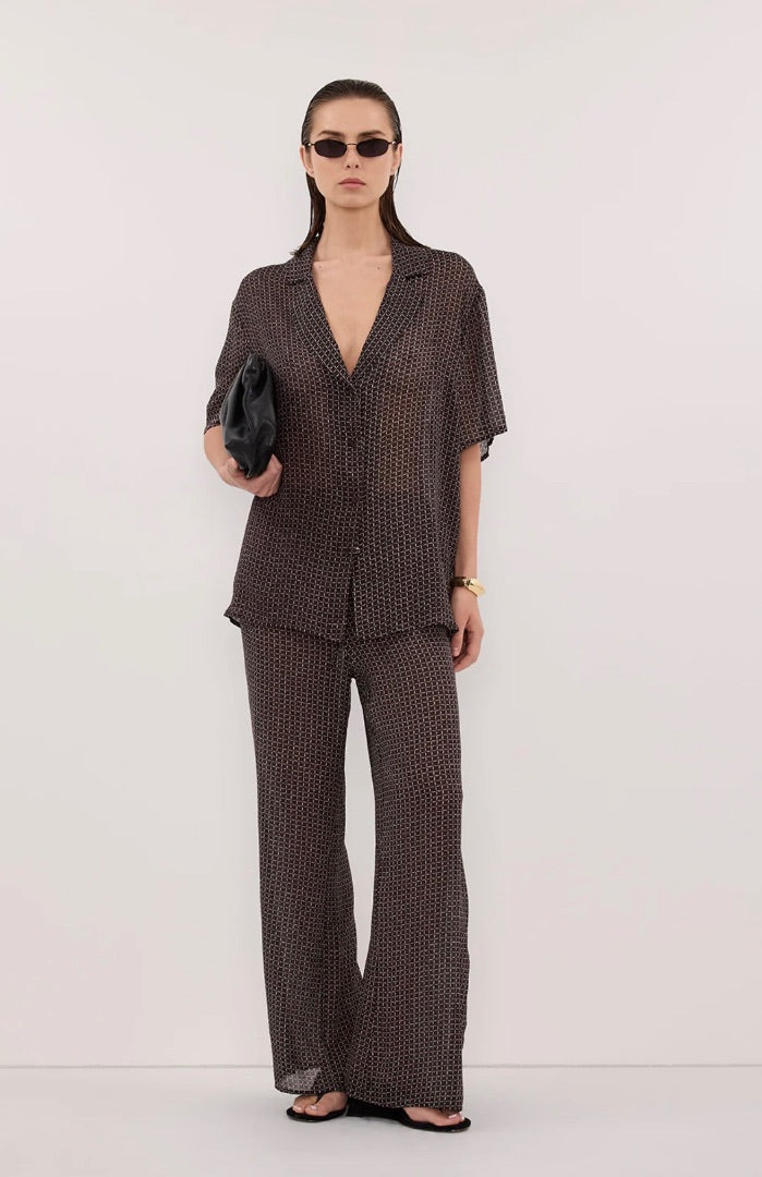 Dissh Tia Choc Micro Check Shirt - Size 2 (Oversized. Fits like a M/L)