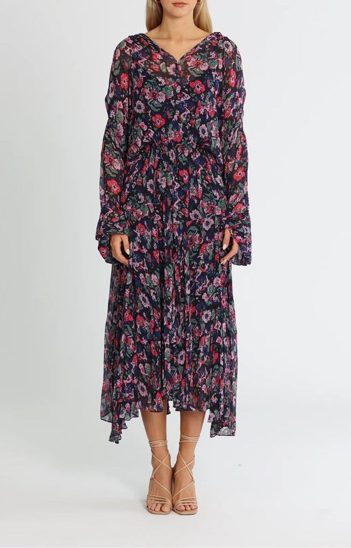 Isabel Marant Etoile Saureli Printed Georgette Midi Dress - Size 36