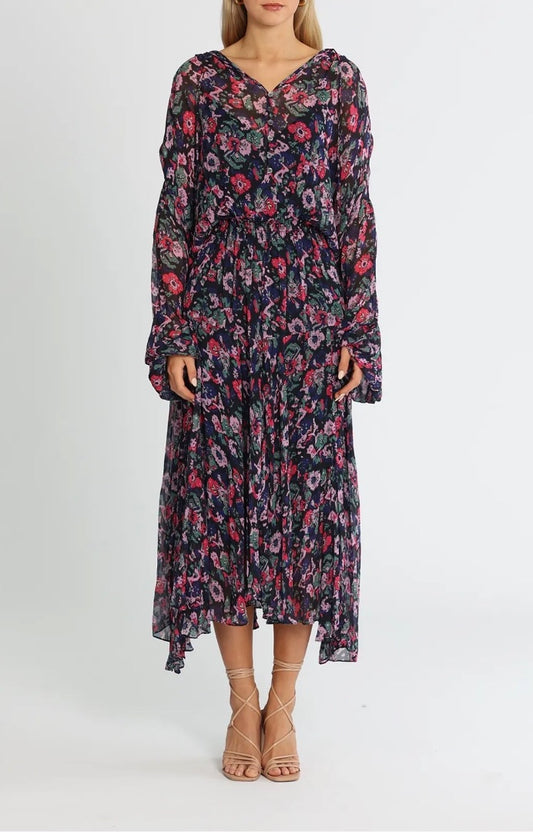 Isabel Marant Etoile Saureli Printed Georgette Midi Dress - Size 36