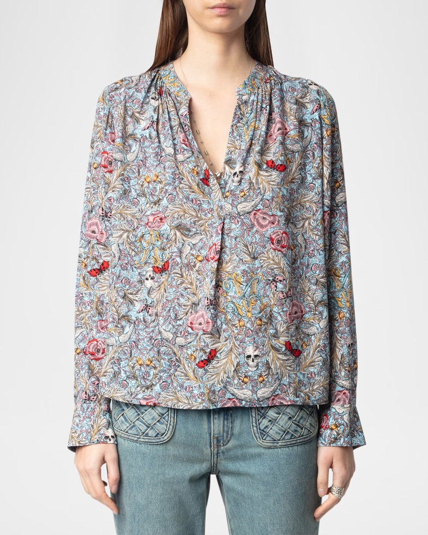 Zadig & Voltaire Tink Soft British Flowers Blouse - Size M