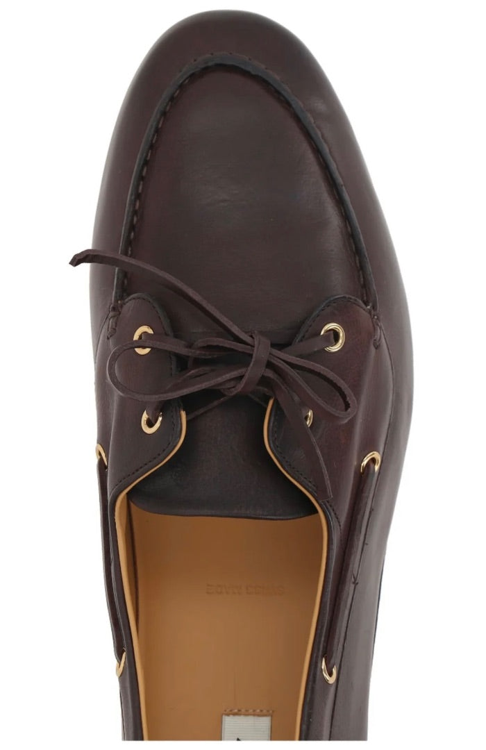 Bally Brown Leather Derby Loafer 38