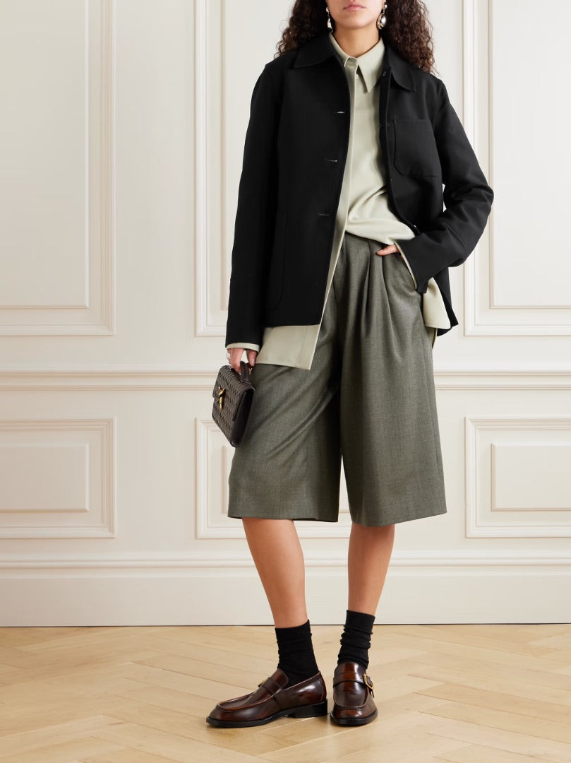 Jil Sander Cotton-blend Twill Jacket in Black - Size 36