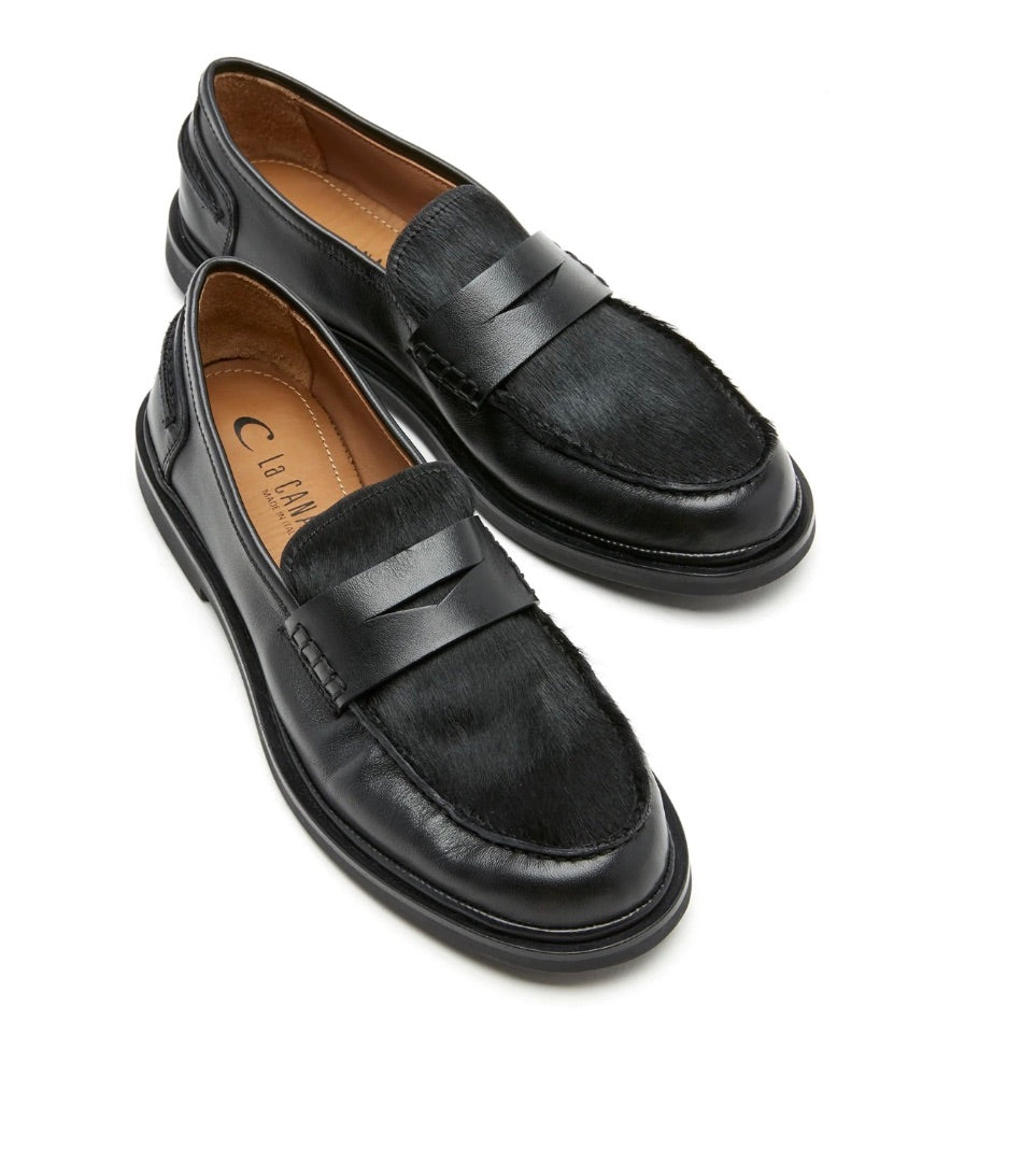 La Canadienne Magnolia Pony Hair Leather Loafer - Size 9.5
