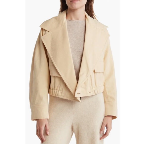 Vince Notch Lapel Crop Blazer Jacket - Size XS