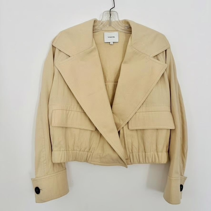 Vince Notch Lapel Crop Blazer Jacket - Size XS