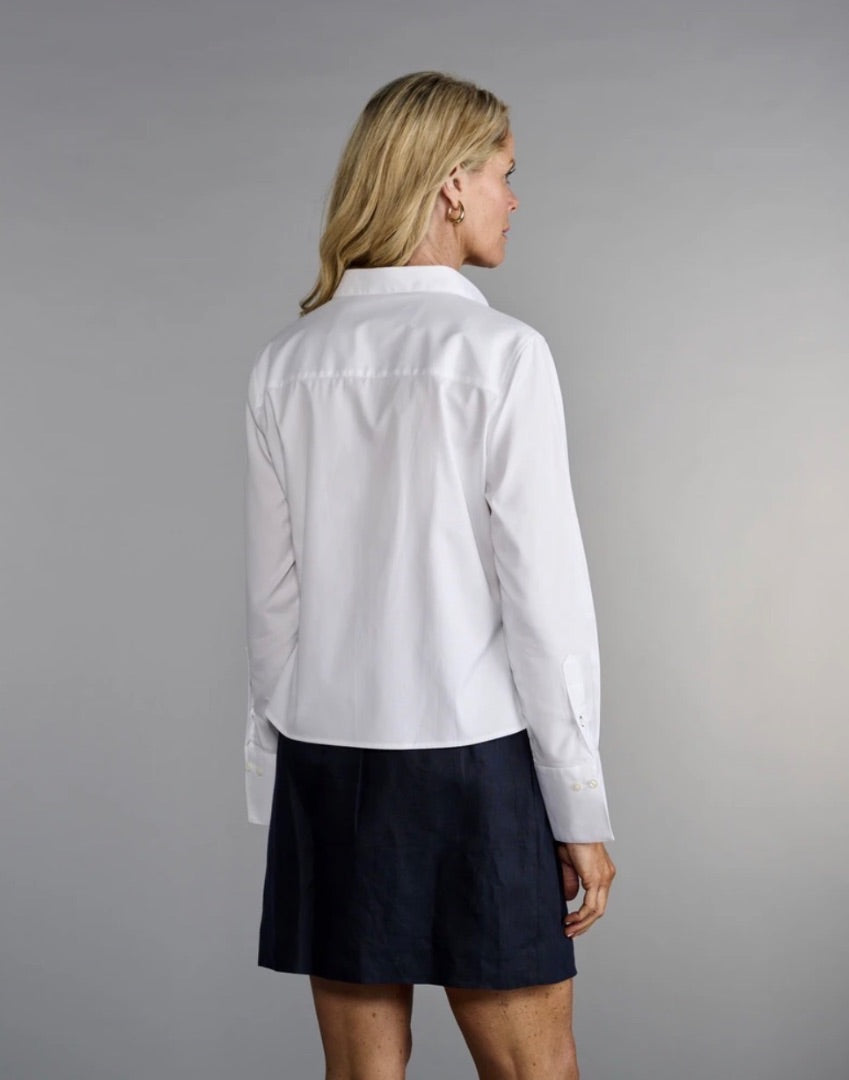 Claridge & King The Crop In Crisp White - Size M