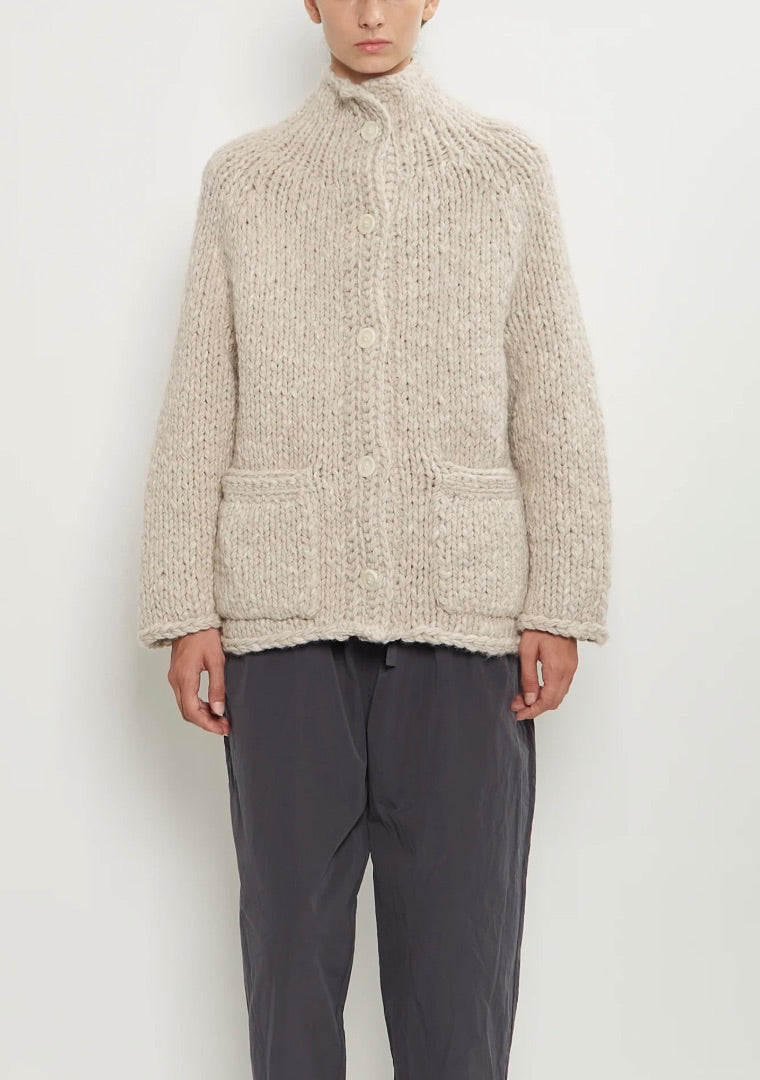 Casey Casey Woalp Button-Up Cardigan in Natural