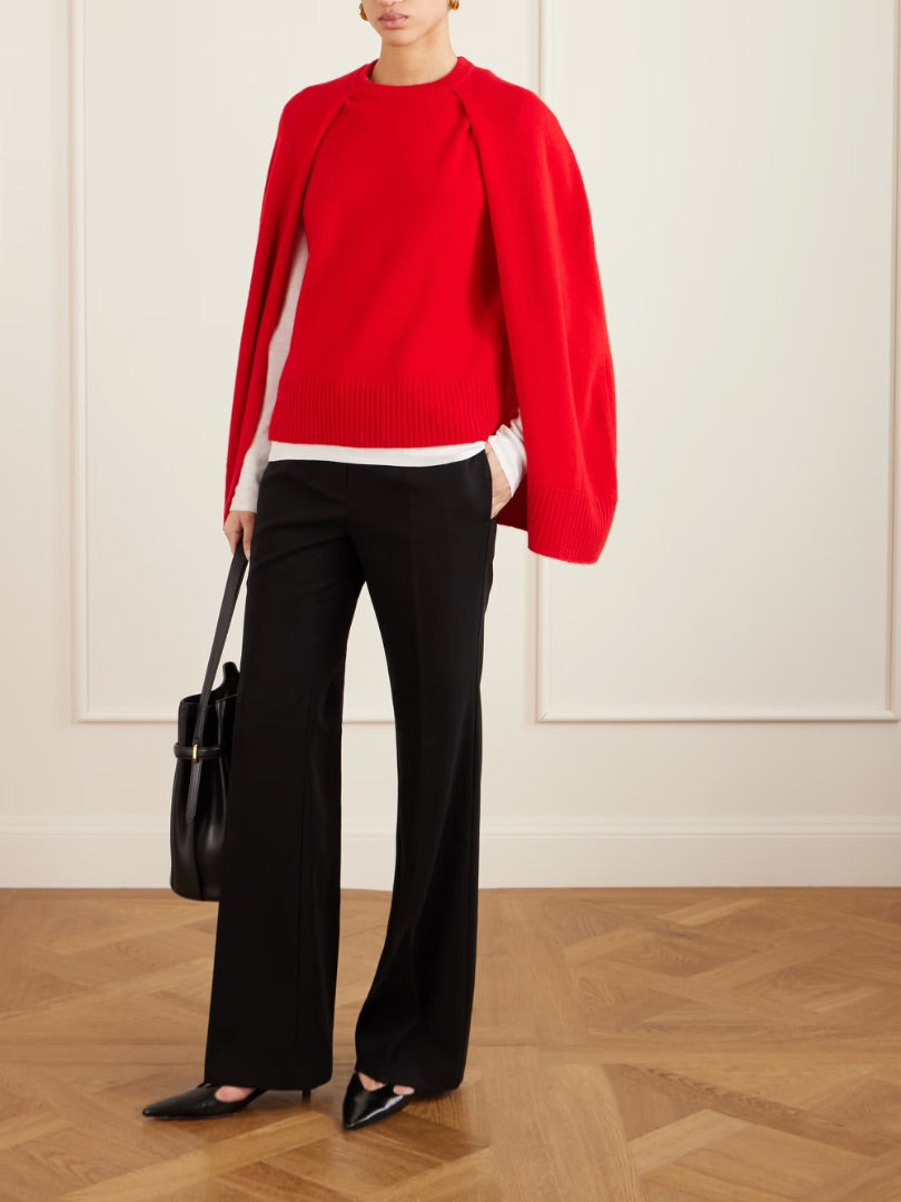 Toteme Cape-Effect Cashmere Sweater (Brand New) - Size 34