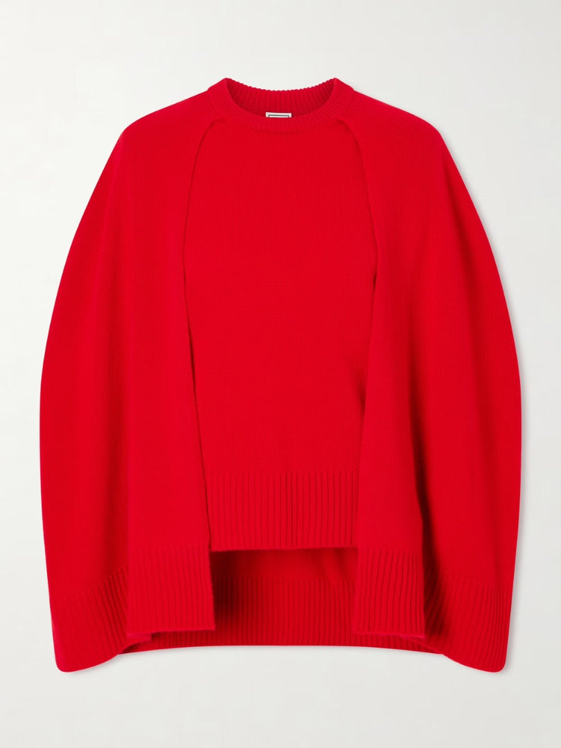 Toteme Cape-Effect Cashmere Sweater (Brand New) - Size 34