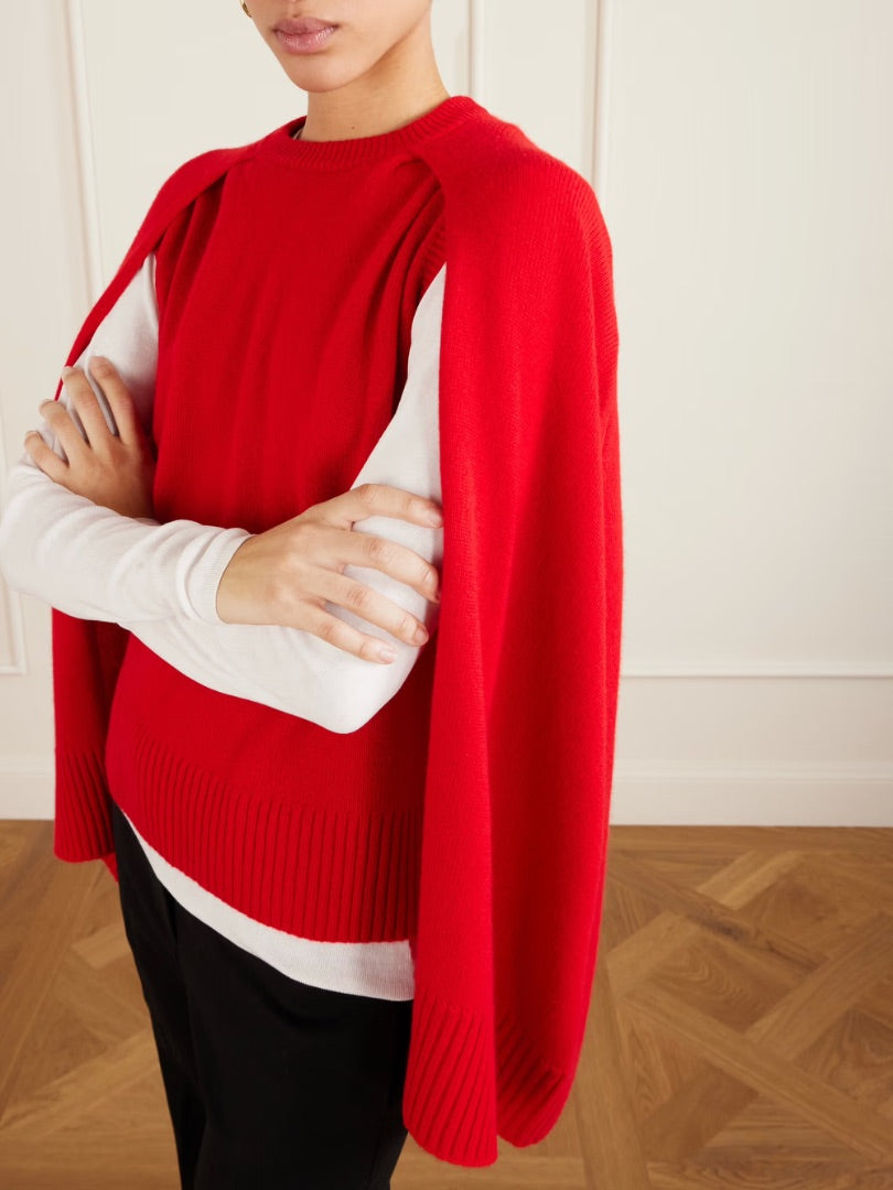 Toteme Cape-Effect Cashmere Sweater (Brand New) - Size 34