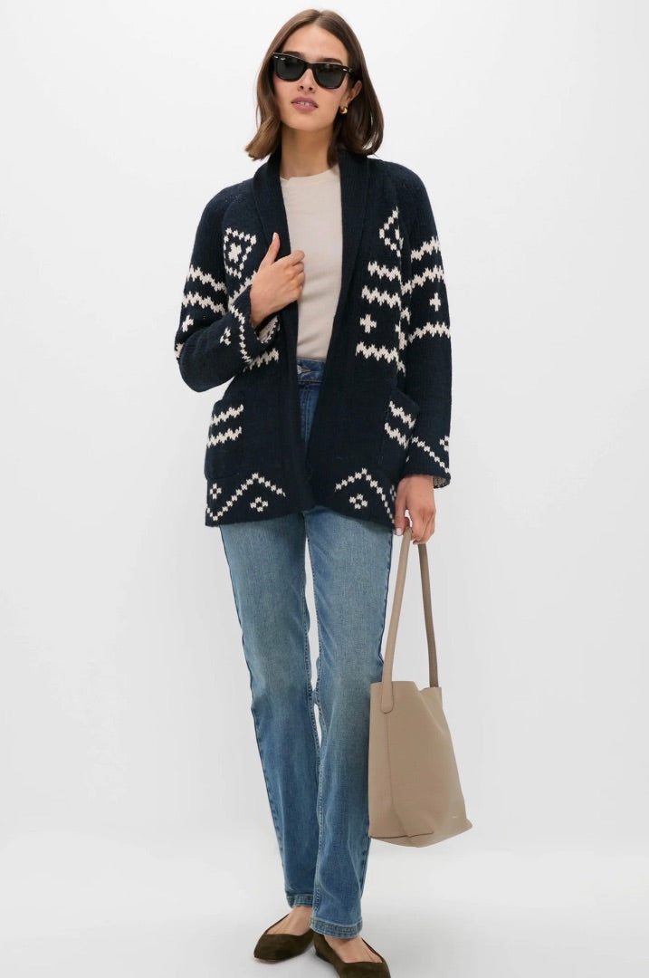 The Great Reversible Shepard Cardigan in Navy BNWT - XS