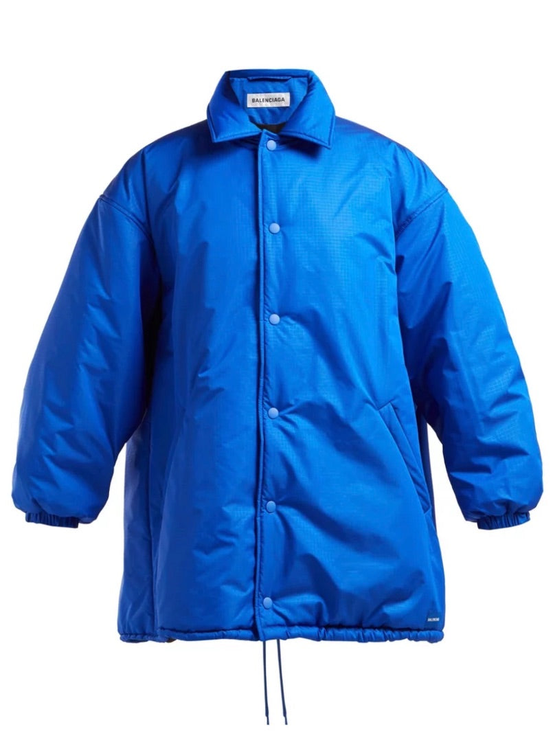 Balenciaga New Cocoon Padded Jacket in Blue - OS