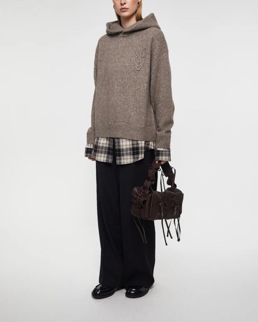 Acne Studios Layered Wool Hoodie - Size Small (Brand New)