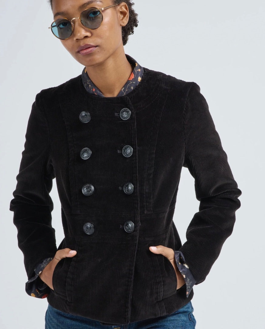 R13 Relaxed Cadet Jacket in Black - Size Small