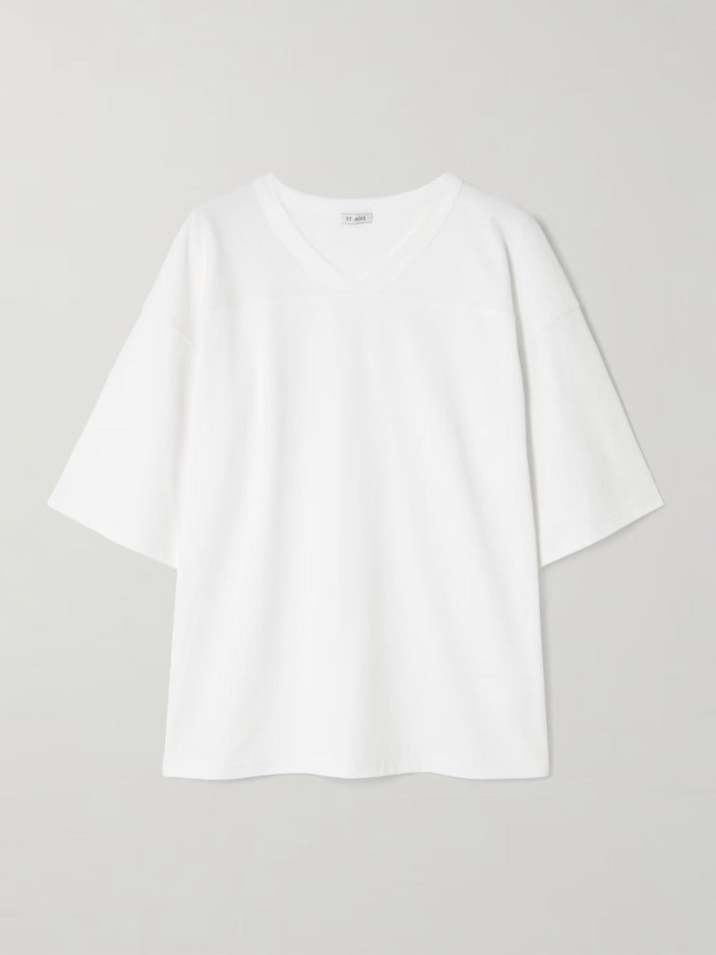 St. Agni Match Paneled Organic Cotton-Jersey T-Shirt - Size XS/S