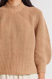 Apiece Apart ECO NUEVA MEREL Sweater in Camel - Size XS