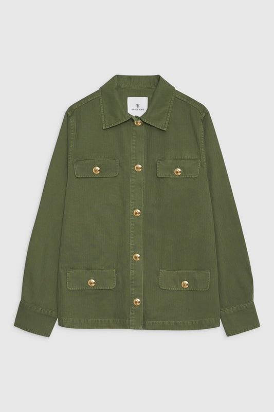 Anine Bing Corey Jacket in Army Green - Size Small