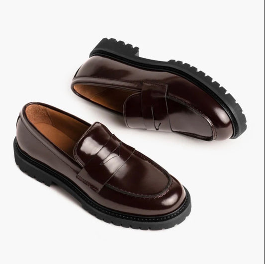 Thursday Boot Company Penny Loafers in Burgundy - Size 37 (New)