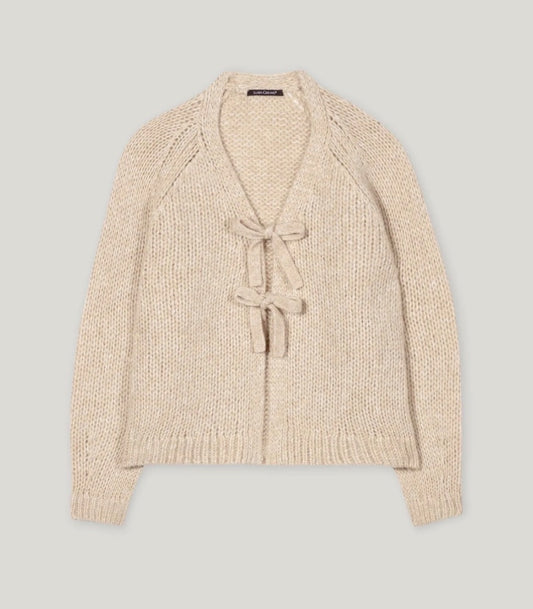 Luisa Cerano Cardigan With Bow Details - Size 6