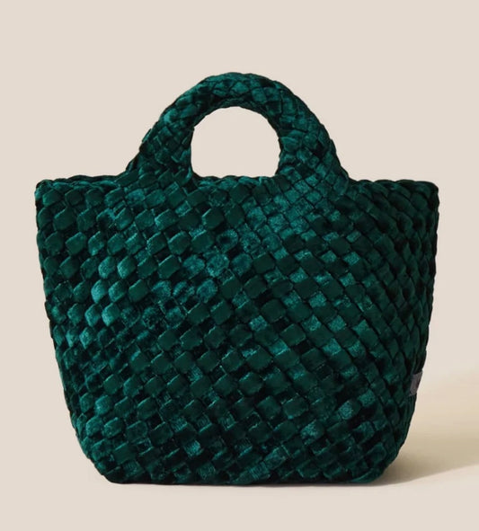 Naghedi St. Barths Petit Tote Velvet Emerald