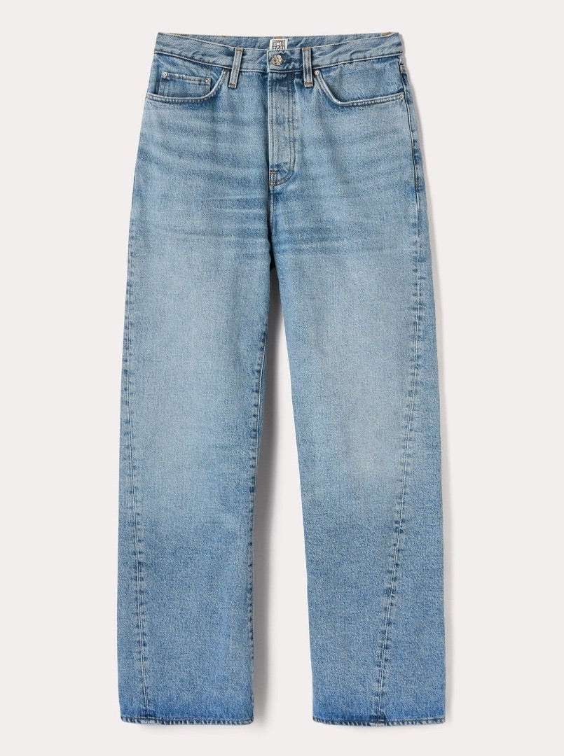 Toteme Twisted Seam Denim Full Length Worn Blue - Size 26/30