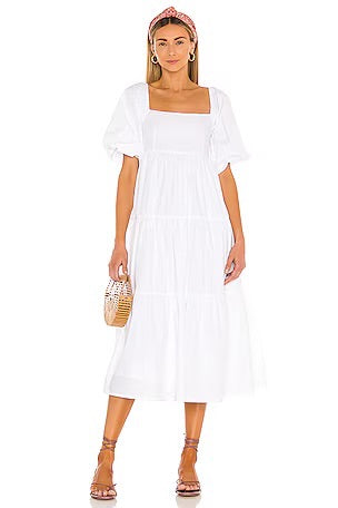 Faithful the Brand Kiona MIDI Dress White M no
