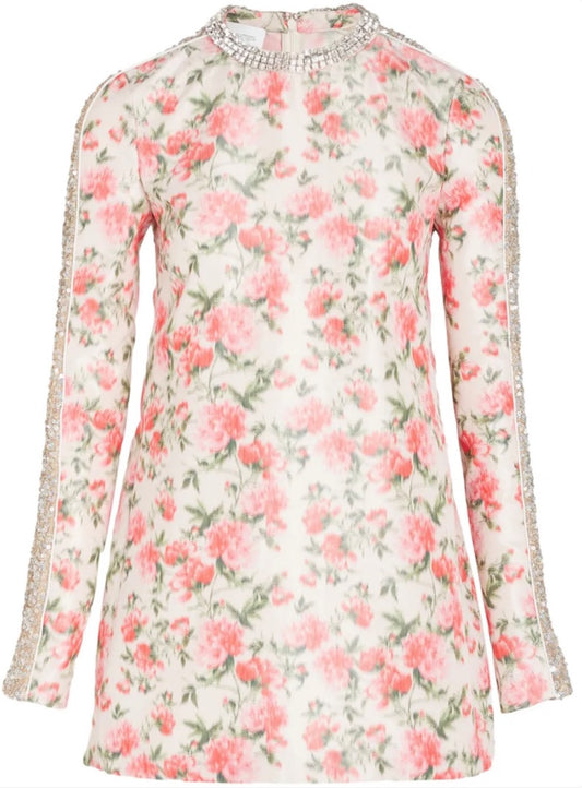 Giambattista Valli Botanical Longsleeve Dress 42 IT (Small)