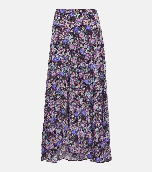 Isabel Marant Sakura floral silk-blend maxi skirt 36