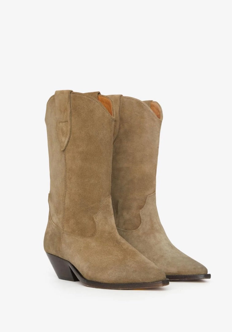 Isabel Marant Washed Iconi Duerto Boot Taupe 40