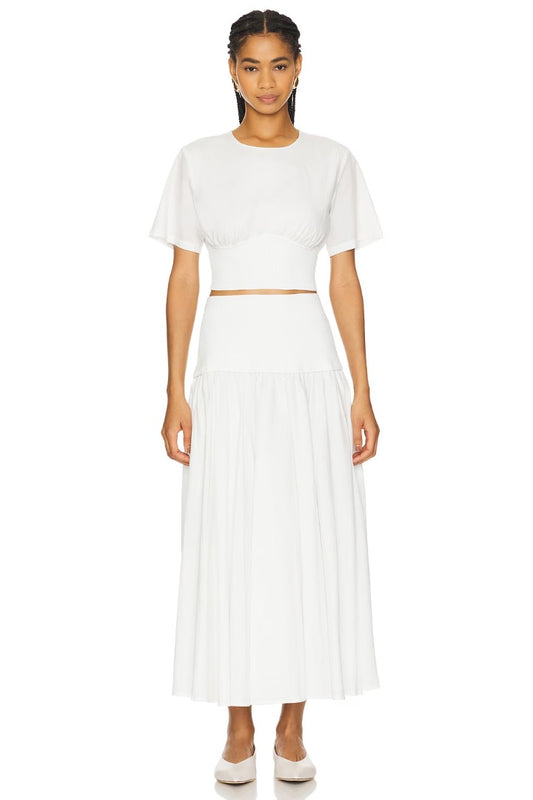 Jonathan Simkhai Adair Crewneck Crop top S & Jonathan Simkhai Stella Maxi Skirt S Set
