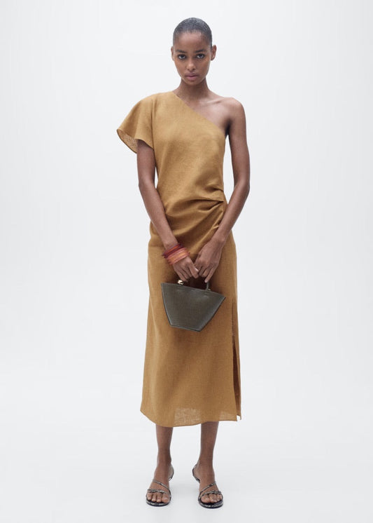 Mango Asymmetrical Linen Dress BNWT S