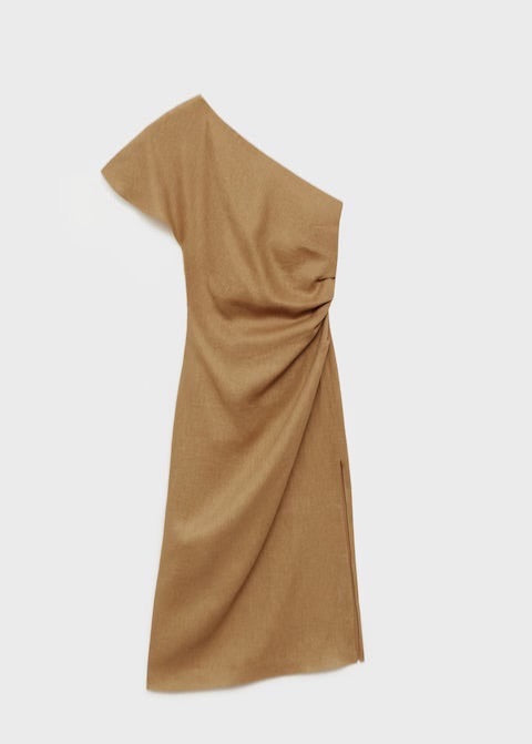 Mango Asymmetrical Linen Dress BNWT S