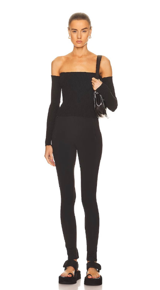 Wardrobe NYC Black Zip Legging S