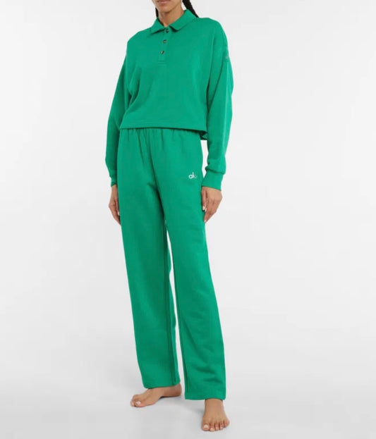 ALO Polo Henley Fleece Sweater S