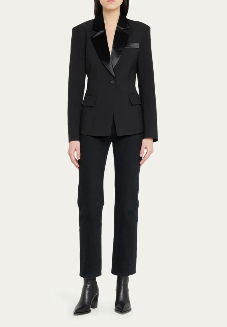 Frame Single Breasted Tuxedo Blazer Size 0