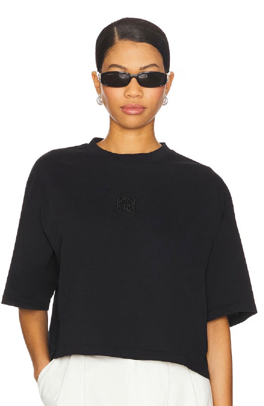 Anine Bing Myers Crop Tee S
