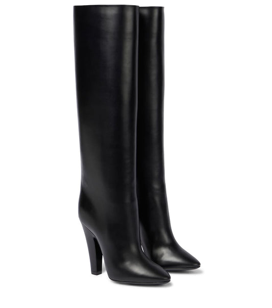 Saint Laurent 68 Tube Leather Knee-High Boots (Brand New) - Size 36