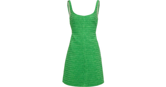 Emilia Wickstead Women's Green Taiga Cotton-blend Cloque Minidress Size 8 (fits like 4/6)