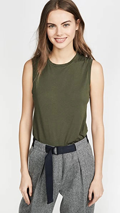 Nili Lotan Army Muscle Tee In Army Green In Olive- Size XS